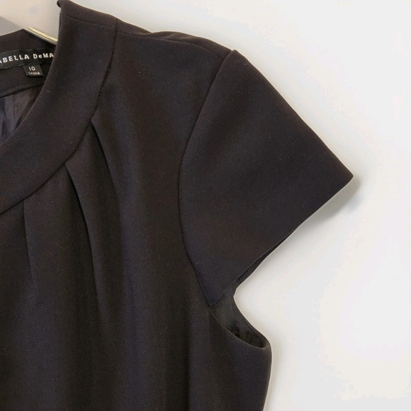 Isabella‎ Demarco Midi Dress Size 10 Chocolate Brown Cap Sleeve - Picture 6 of 12